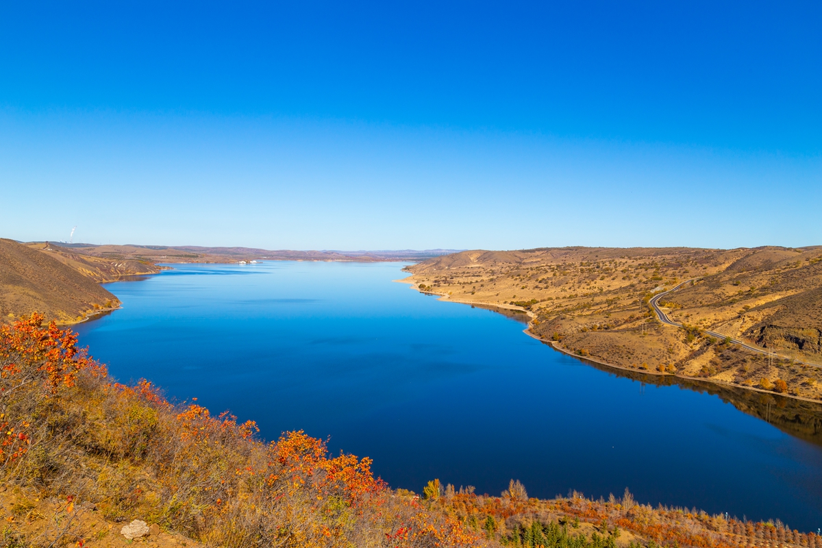 内蒙古自治区锡林郭勒盟多伦县多伦湖的秋色