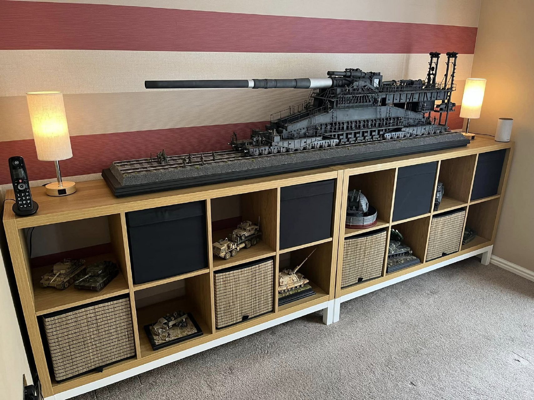 巨大的二战德国古斯塔夫列车炮模型#军事武器