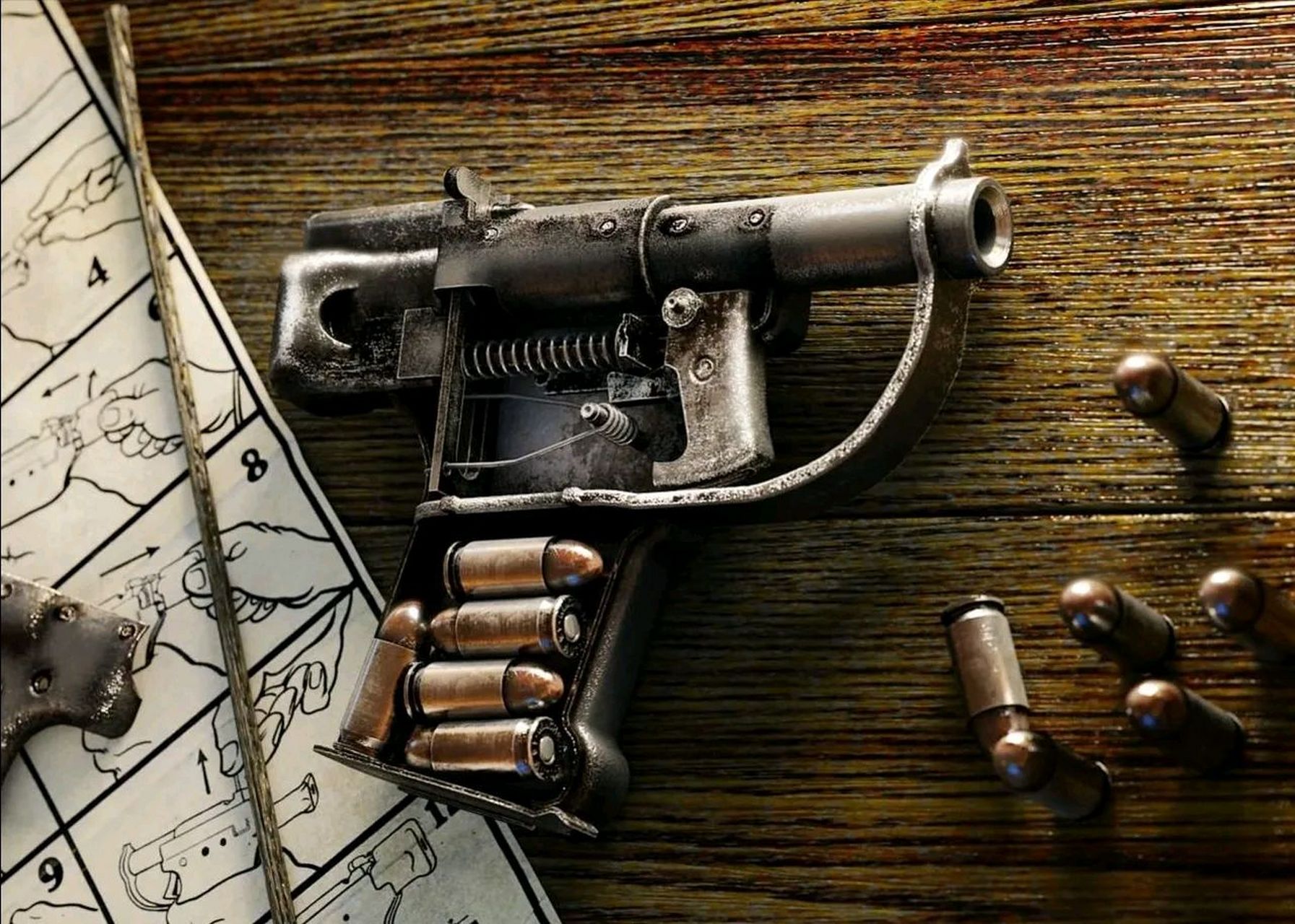 fp-45解放者手枪,总共只有23个零件,成本不到3美元,如果第一枪没有打