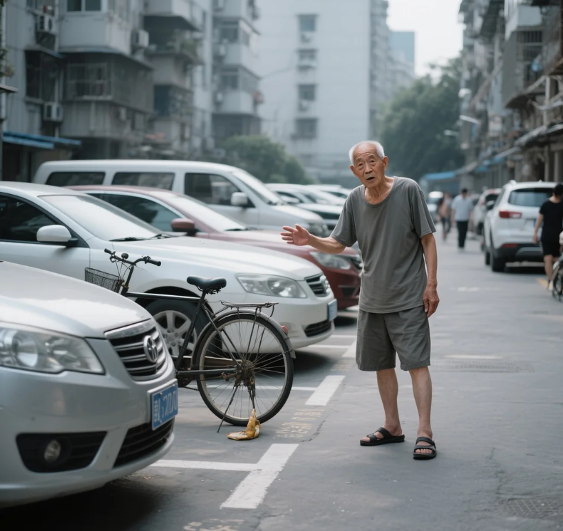 小区的公共停车位被王大爷占着,说:"我天天在这停车,就是我的",别人停