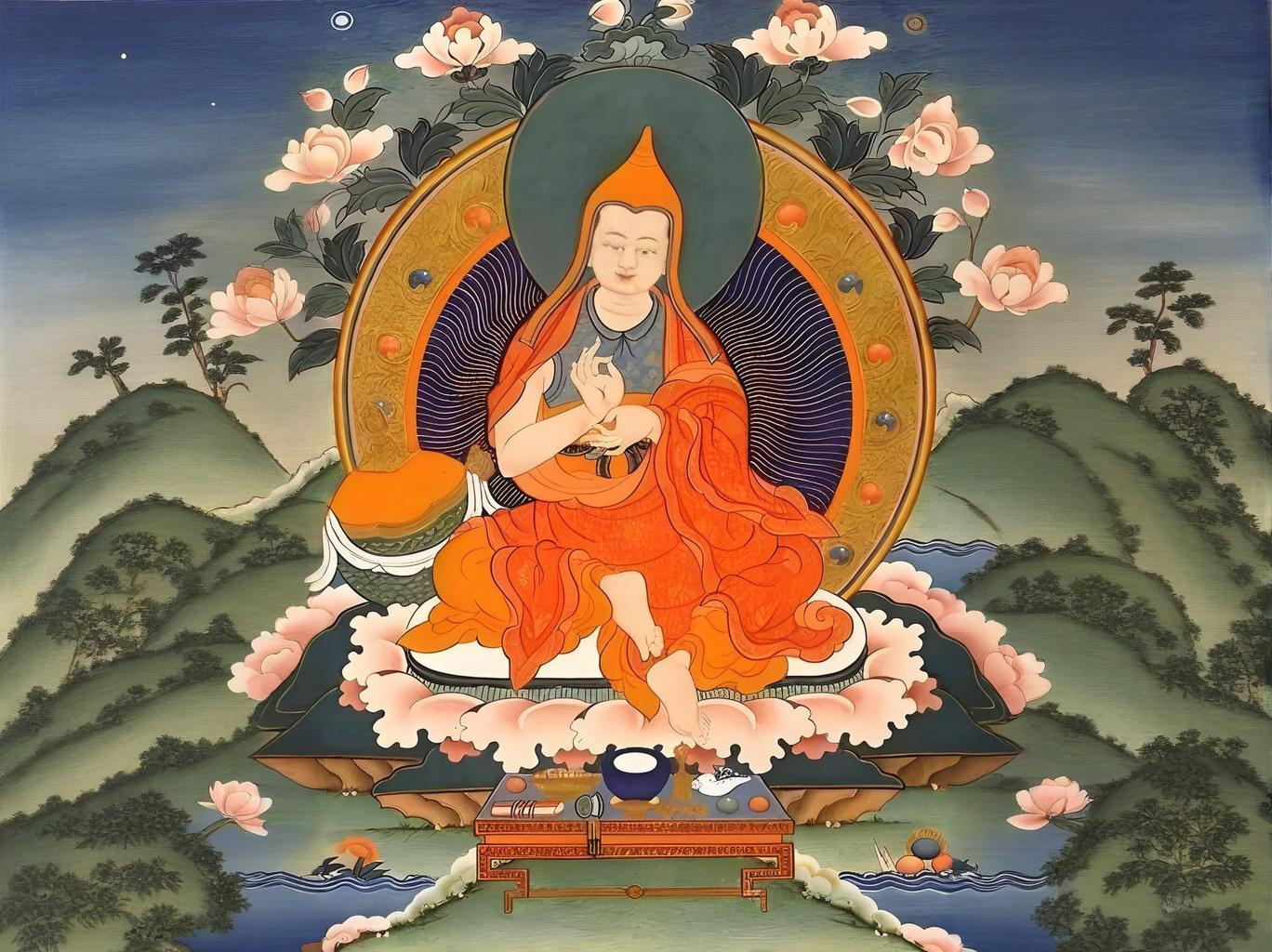 无著菩萨兜率天见弥勒后,回寺指向东方:圣教将在此地弘扬五百年