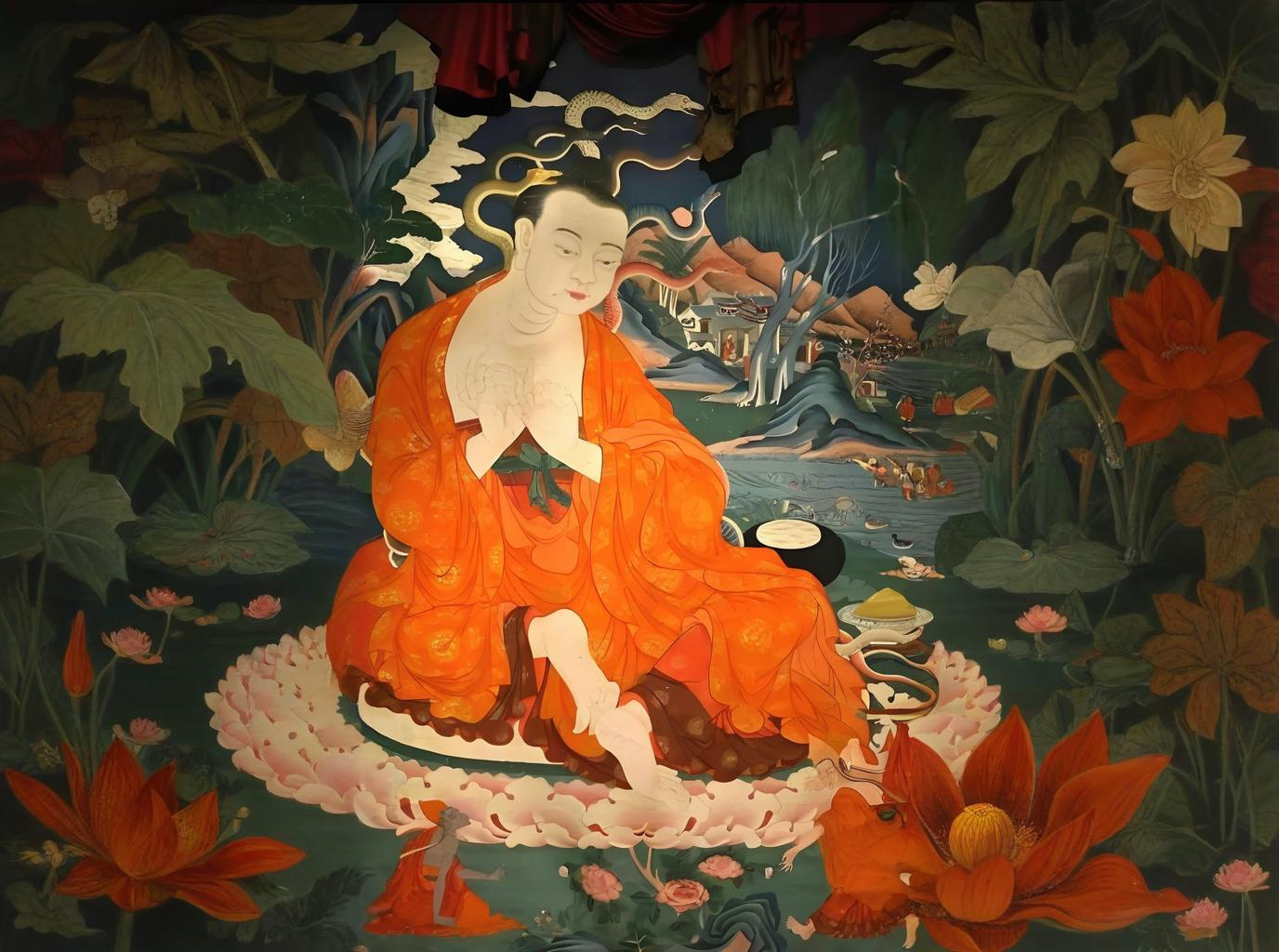 无著菩萨兜率天见弥勒后,回寺指向东方:圣教将在此地弘扬五百年