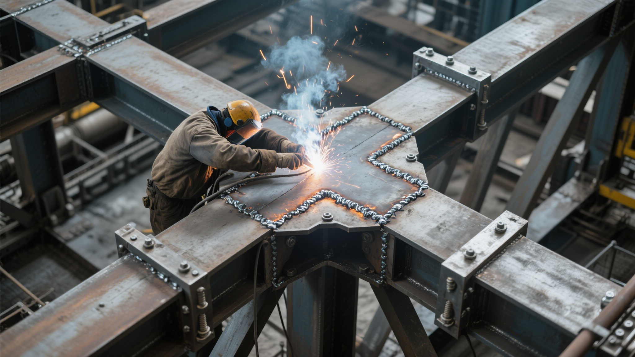 钢结构交叉焊缝焊接顺序禁忌解析:应力控制与工艺优化