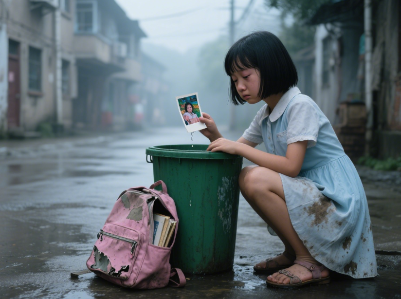 3岁女孩被拐10年流浪街头,翻开富豪扔的垃圾,里面的东西让她懵了