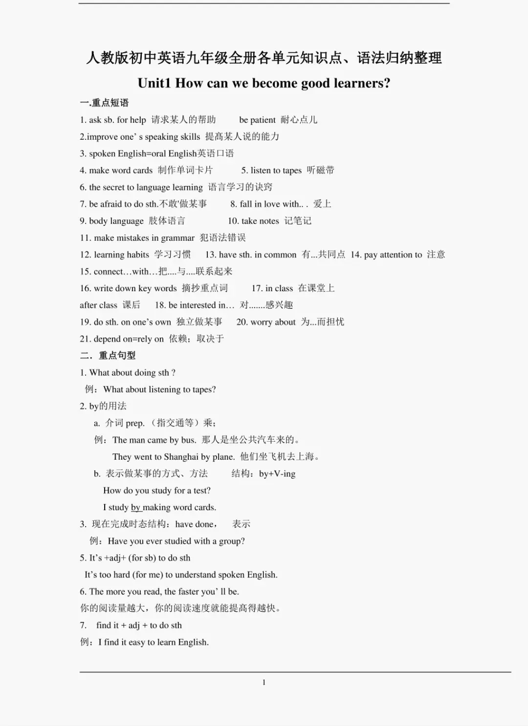 中考英语预习单（衔接模块）的简单介绍