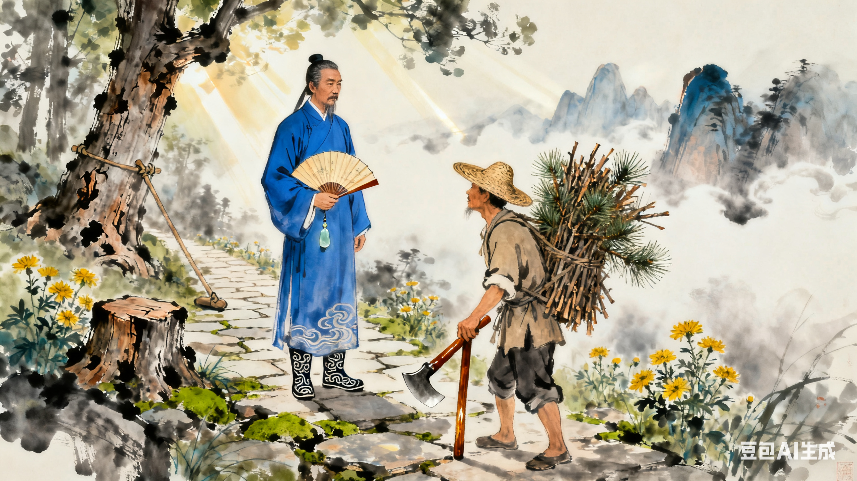 乾隆微服遇樵夫砍柴,问:为啥不跪朕?