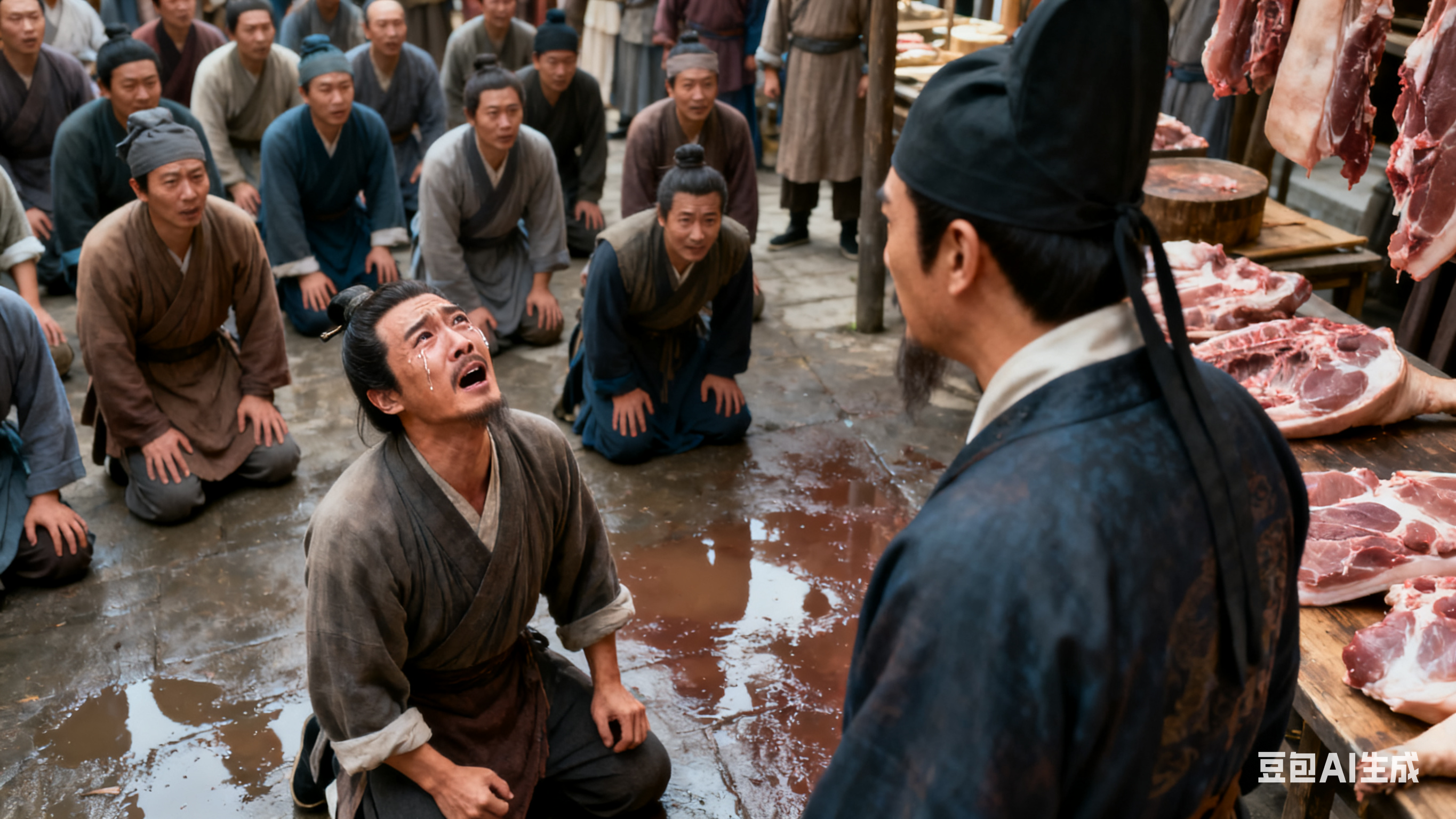 朱元璋微服私访,一屠夫卖肉却不敢吆喝"卖猪肉",朱元璋冷笑:给朕拿最