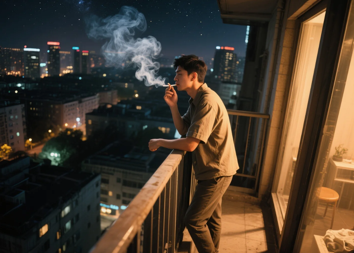 晚上十一点,楼下邻居在业主群里骂我:阳台抽烟,素质喂狗了?