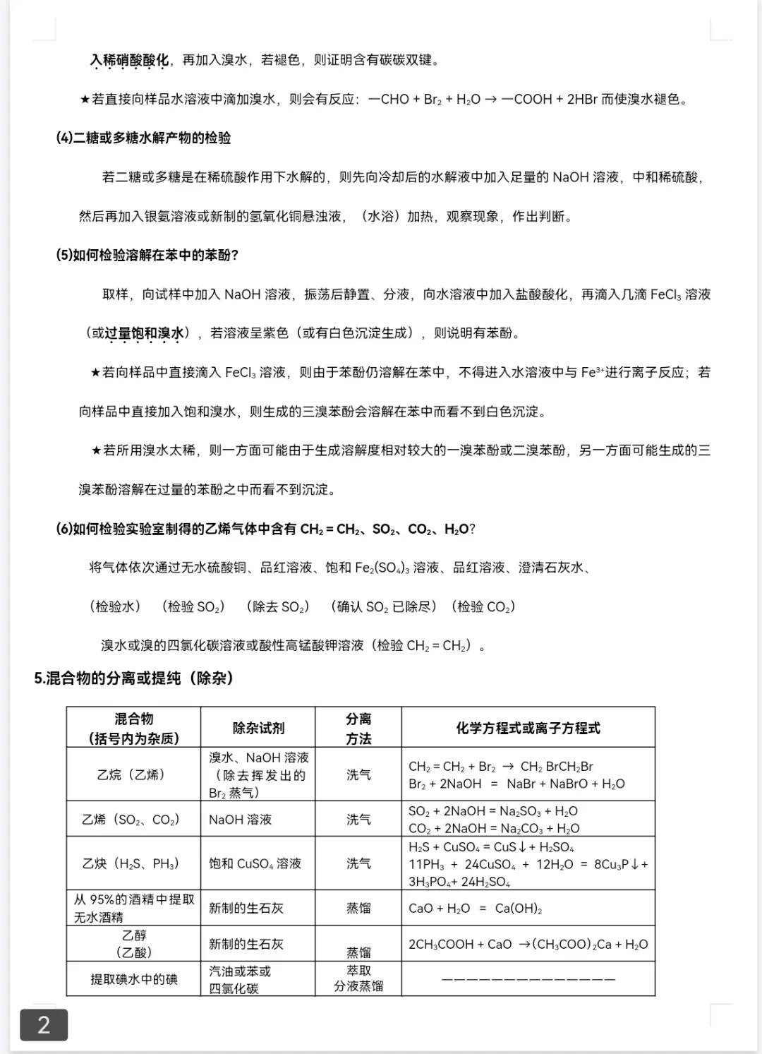 高三化学常见有机物鉴别(高三有机化学各有机物的化学性质)