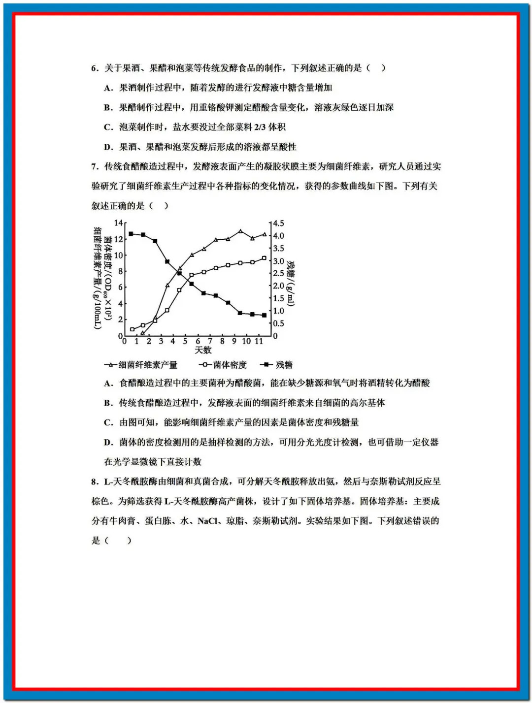高二下生物期末模拟卷（人教版）
