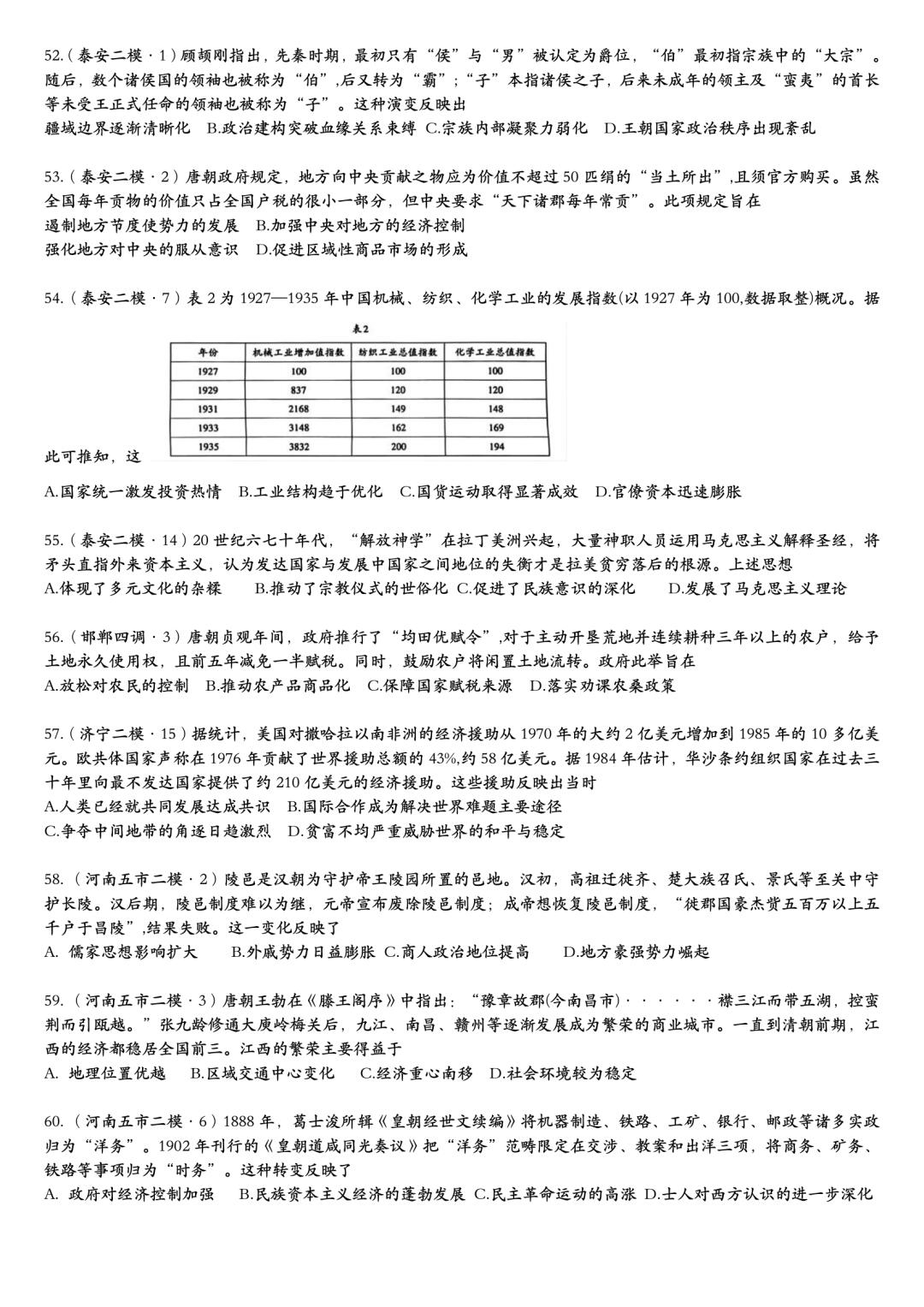 包含高考历史选择题！技巧+练习，专项的词条