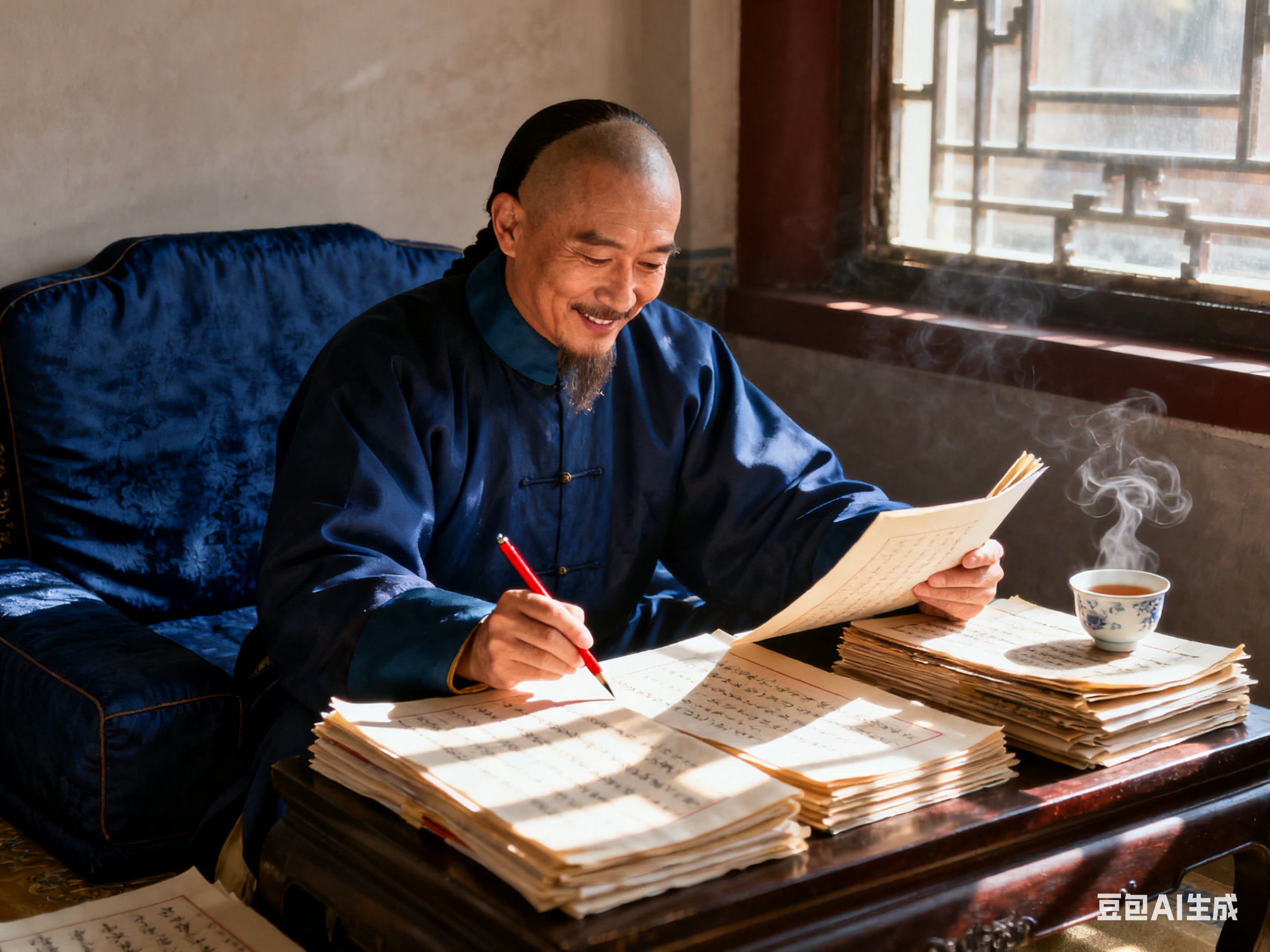 雍正皇帝深夜批阅奏折,见年羹尧的密报旁有几粒瓜子壳,顿时起了杀心