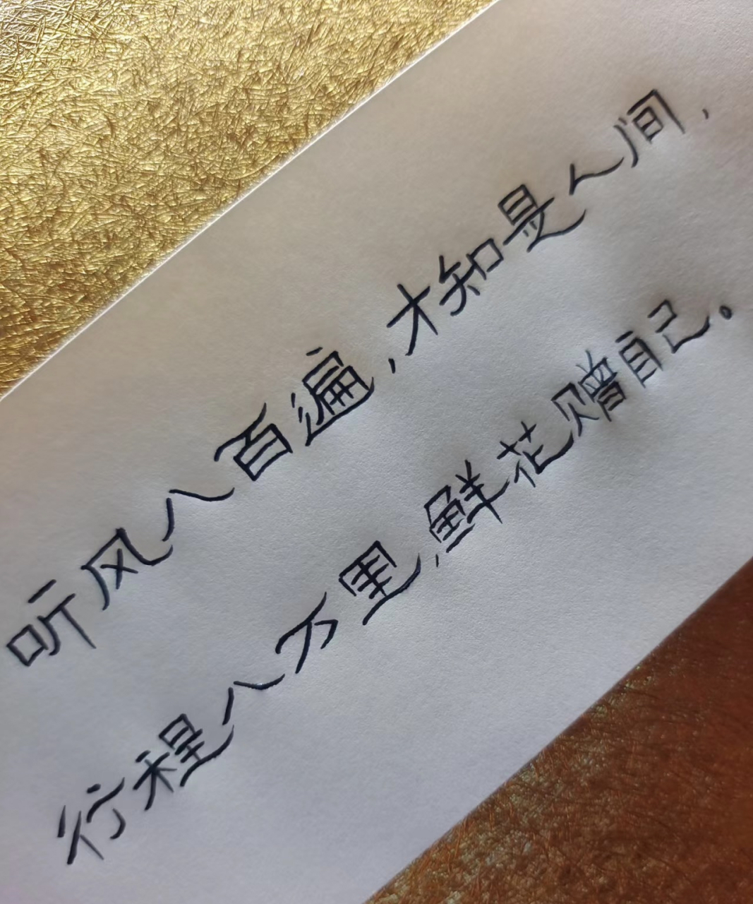 听风八百遍 才知是人间 行程八万里 鲜花赠自己