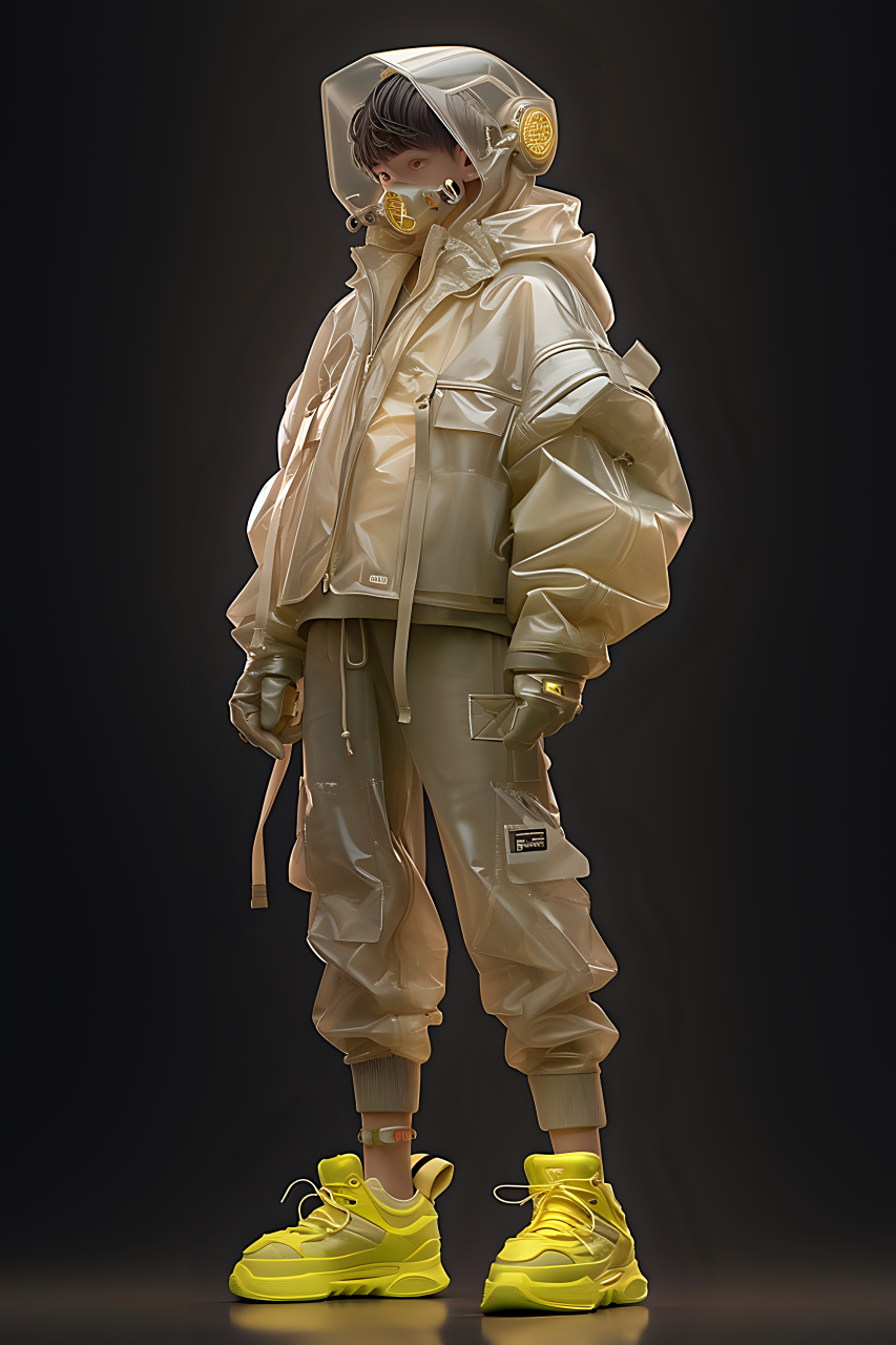 朋克风的少年服装设计#ai绘画# #服装# #壁纸