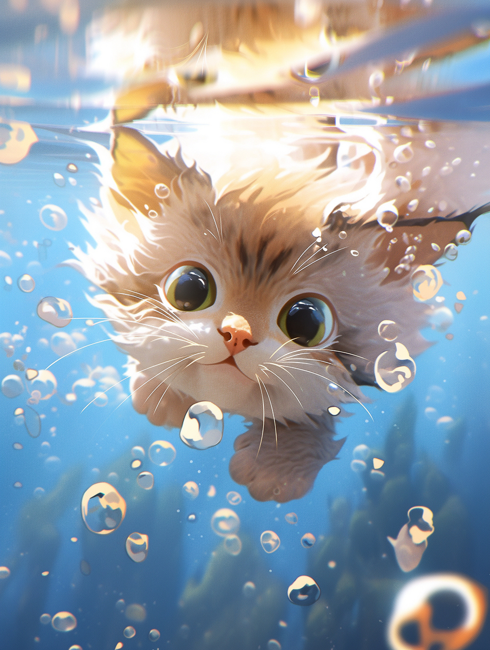 哎呀 是谁家的小萌猫落水啦