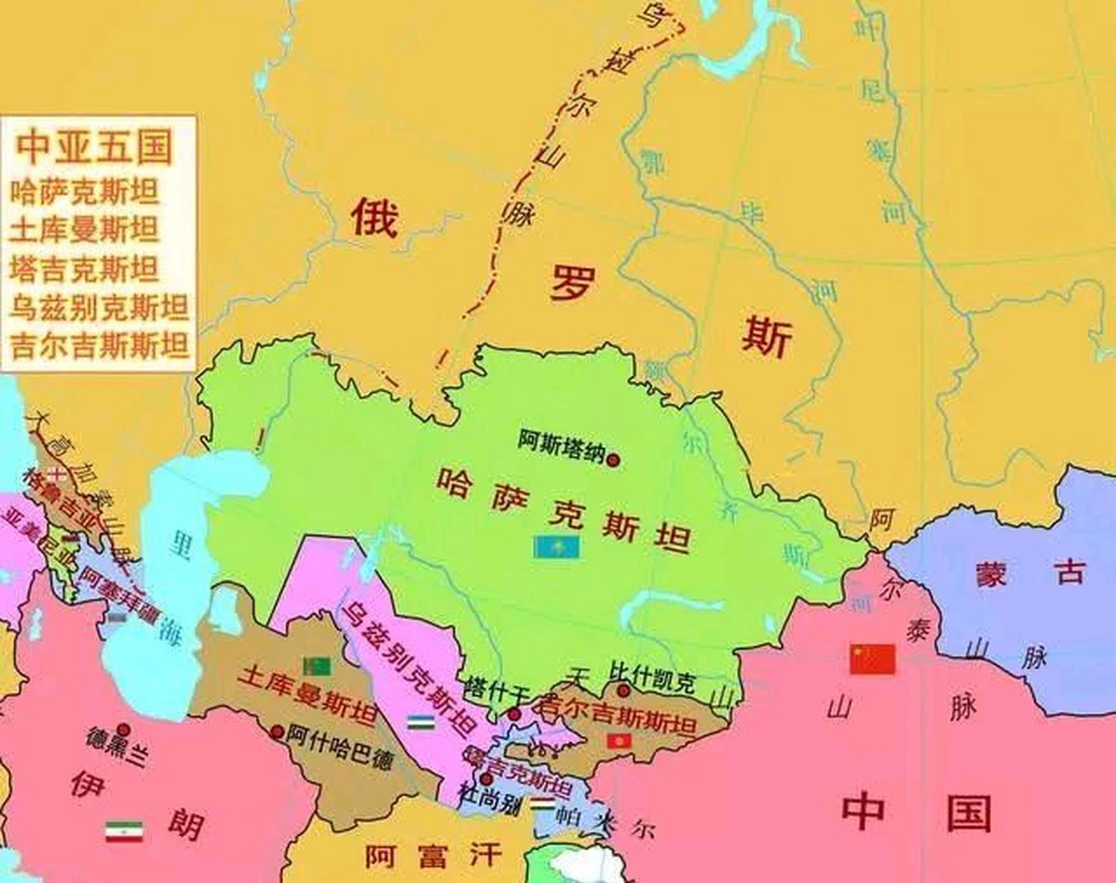 哈萨克斯坦地图 边界图片