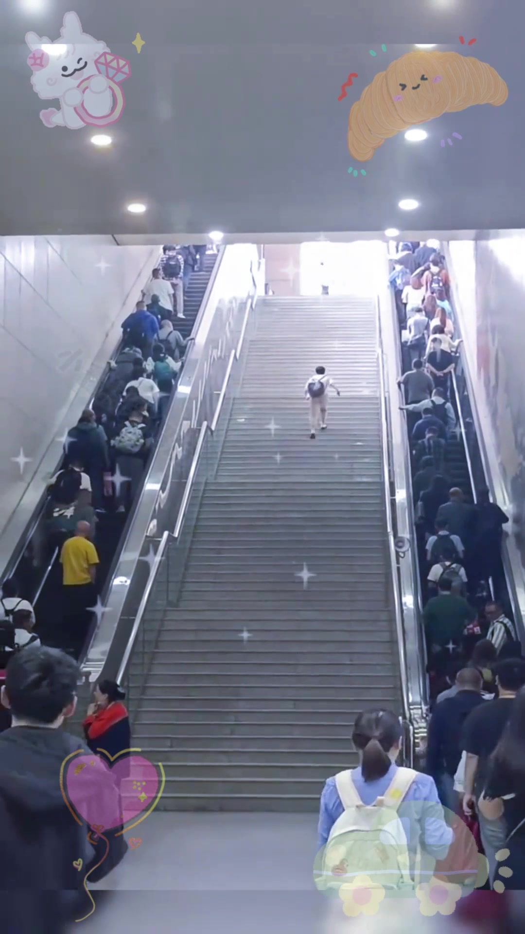 拥挤的电梯和楼梯,你会怎么选