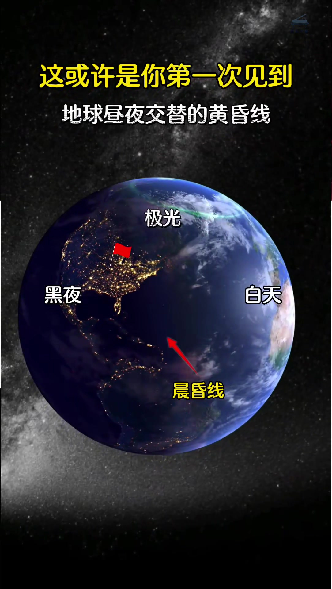 随着地球自转黑夜和白天互相交替!