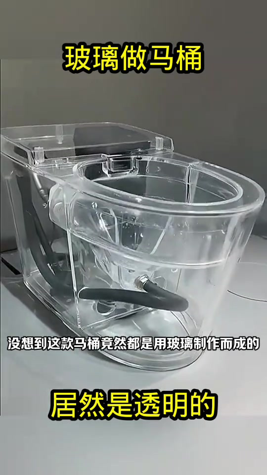 玻璃做马桶,居然是透明的!