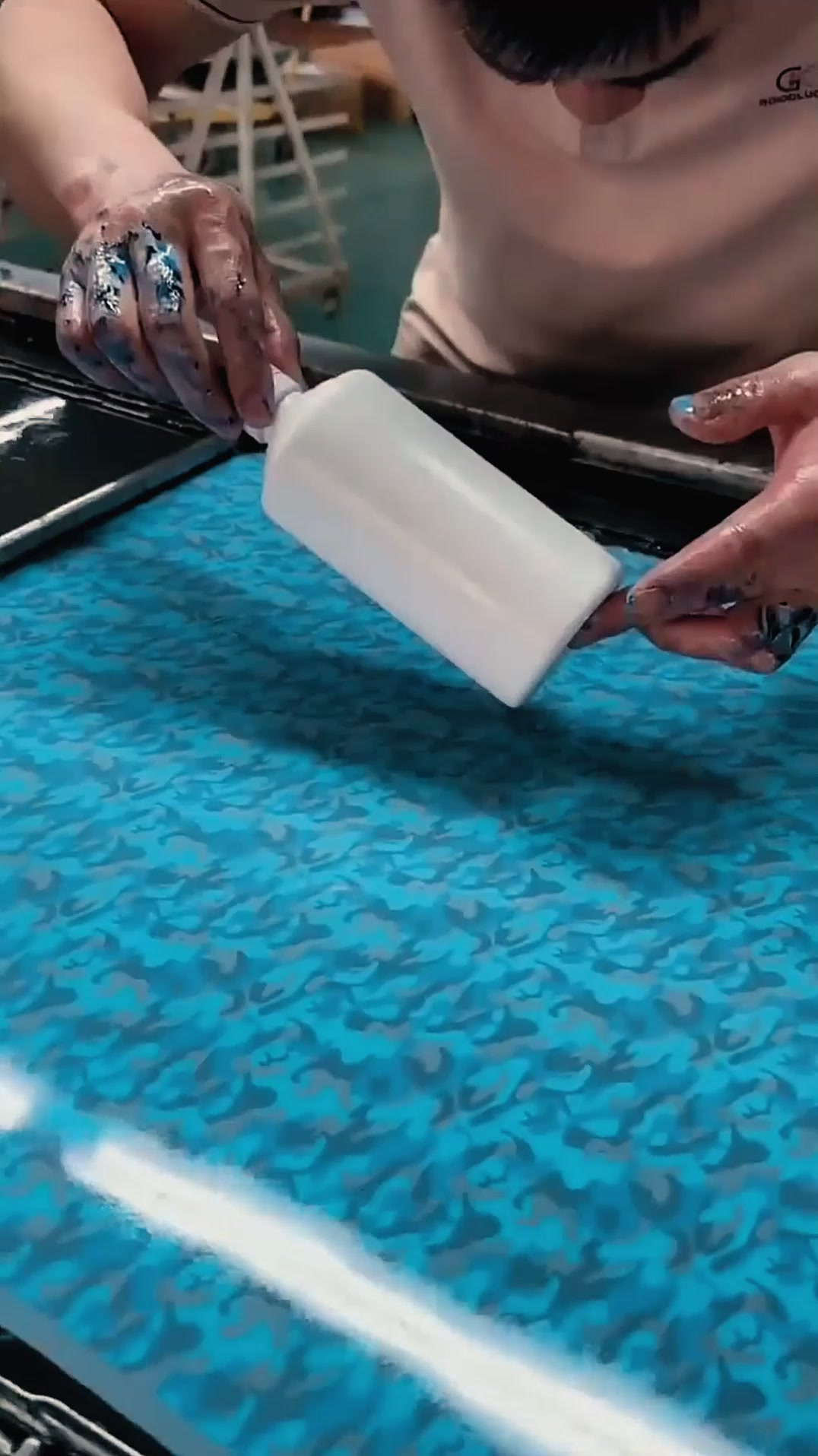 这样迷彩水转印真是太漂亮了