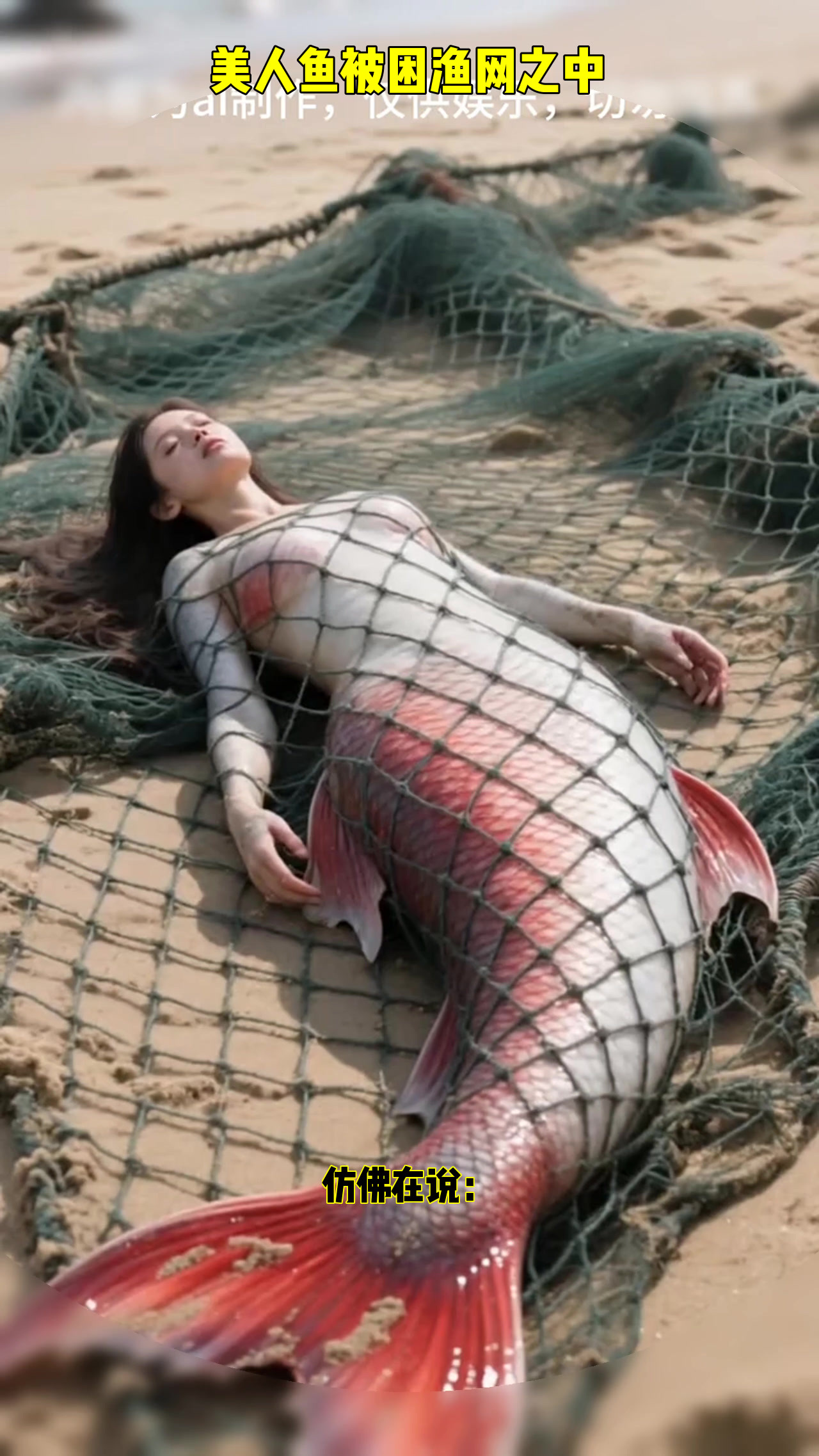 渔民意外捕获美人鱼,沙滩上惊现神秘身影