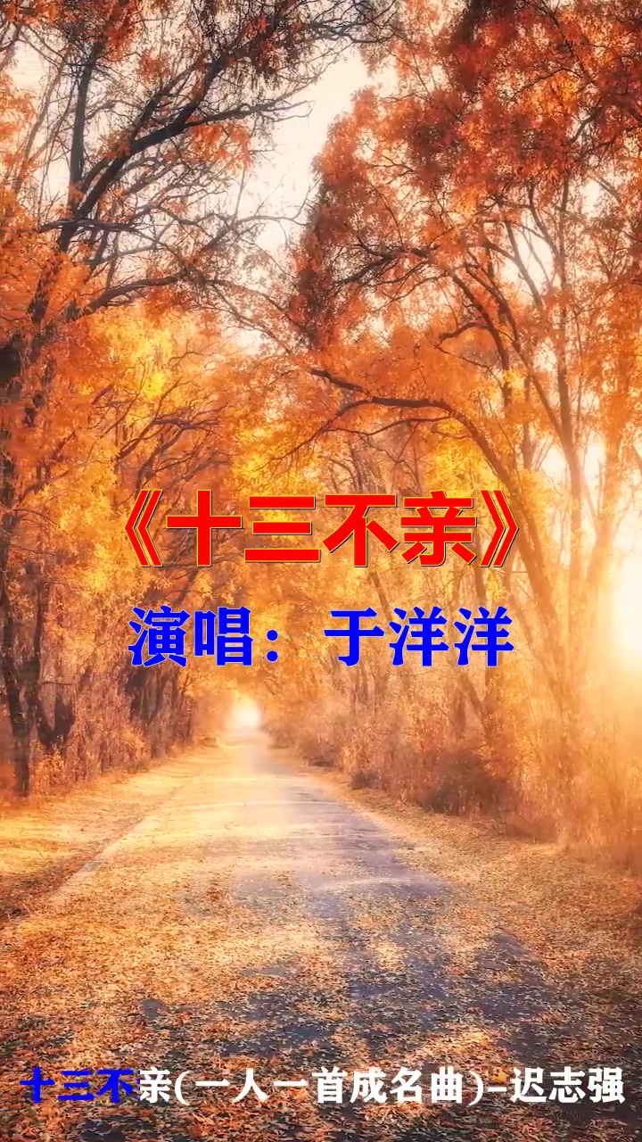 歌曲十三不亲(歌曲十三不亲原唱)
