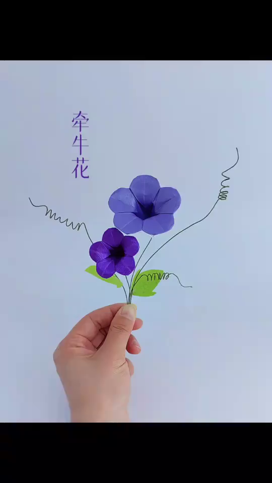 创意diy牵牛花折纸教程,超级简单哦