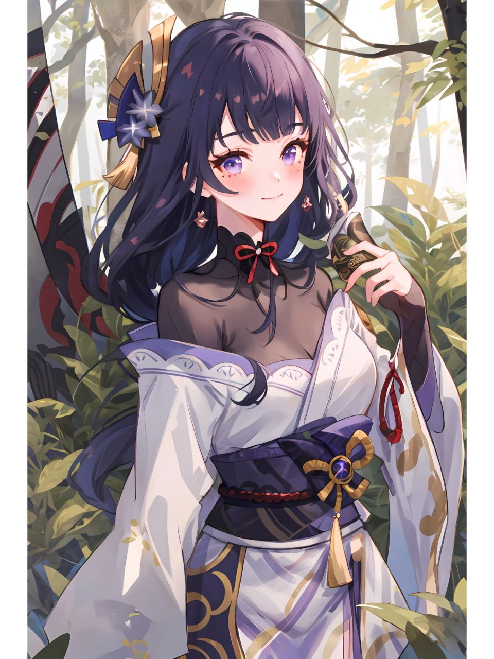 原神壁纸|和将军一起度过悠长假期～ "不来一起泡温泉吗?