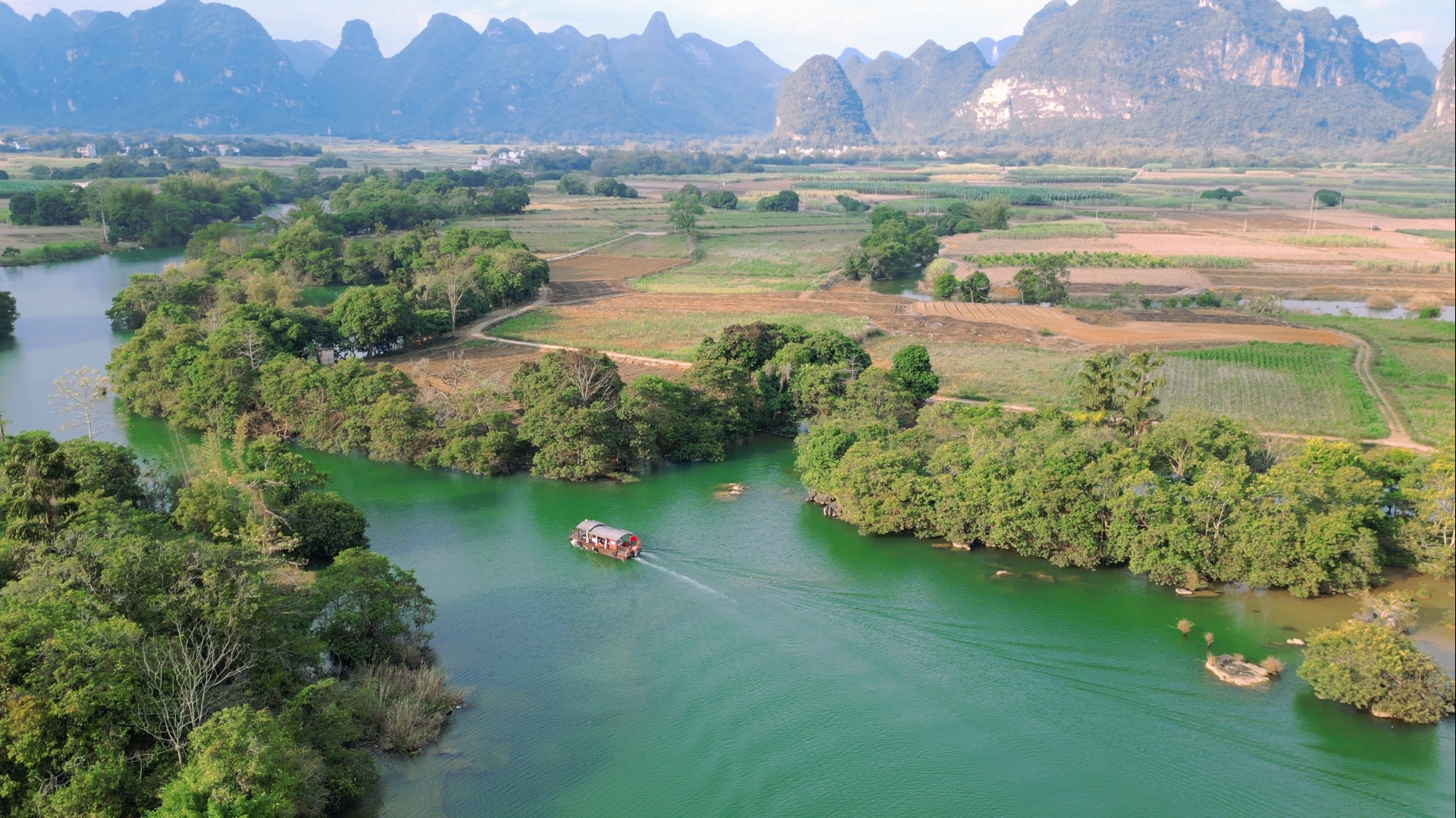 广西大新县安平仙河景区,黑水河国家湿地公园