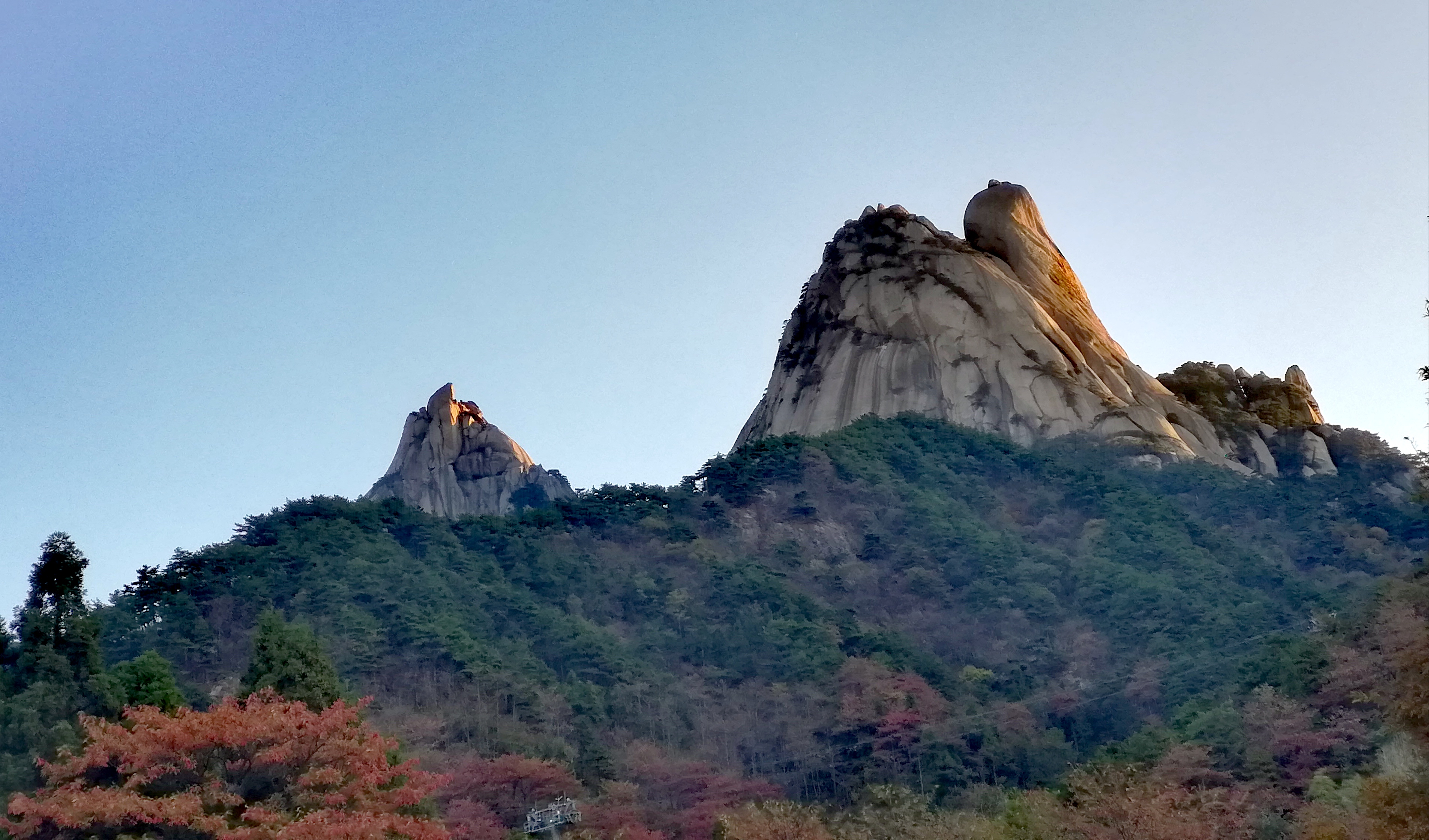 今天登上了天柱山