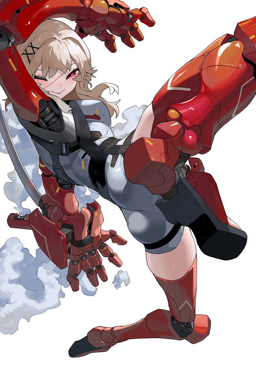 酷酷的机械娘#二次元#  画师:ゆにまる