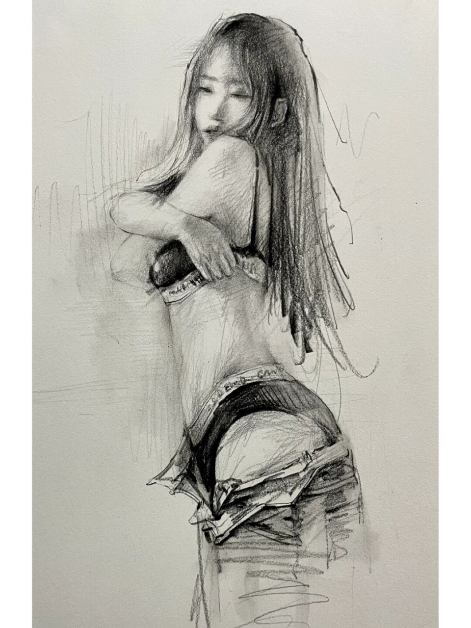 速写的美比素描的美来得更为直观,你们更喜欢哪一张.#画画