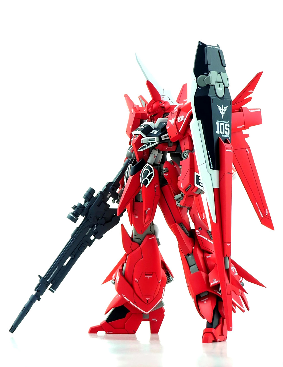 模型欣赏:机动战士高达uc hguc amx-107r 再生龙飞 ,作者在原套件的