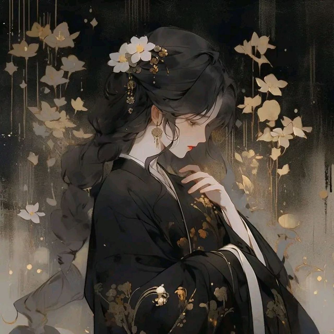 黑色系古风女生头像 黑色, 一种可以吞噬万物的颜色