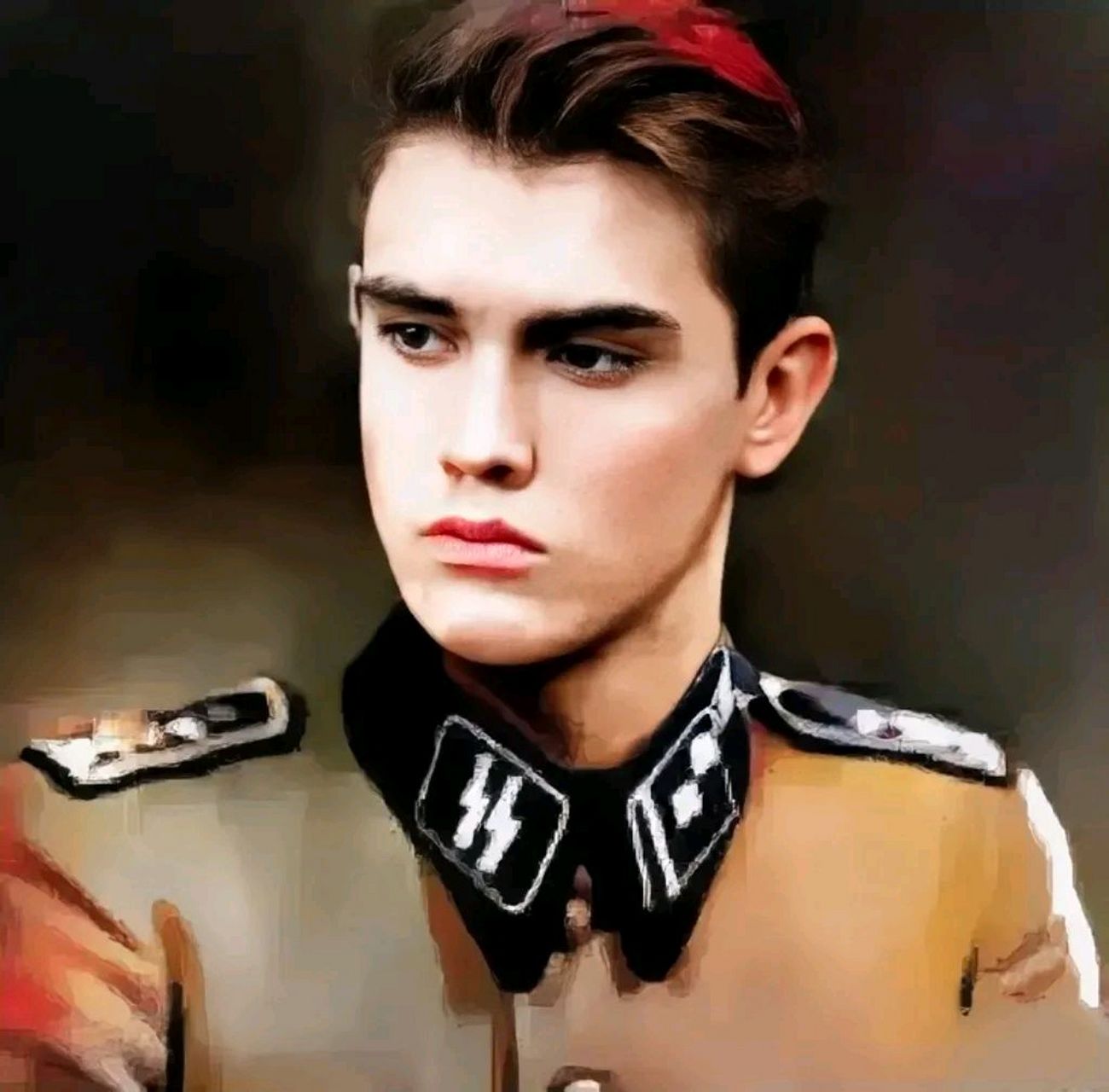 二战德国军人,标志是党卫军!