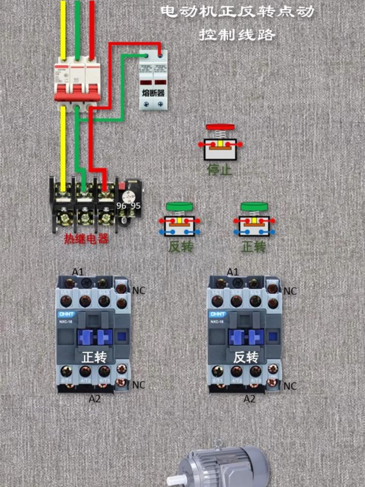 点动互锁正反转接线图图片