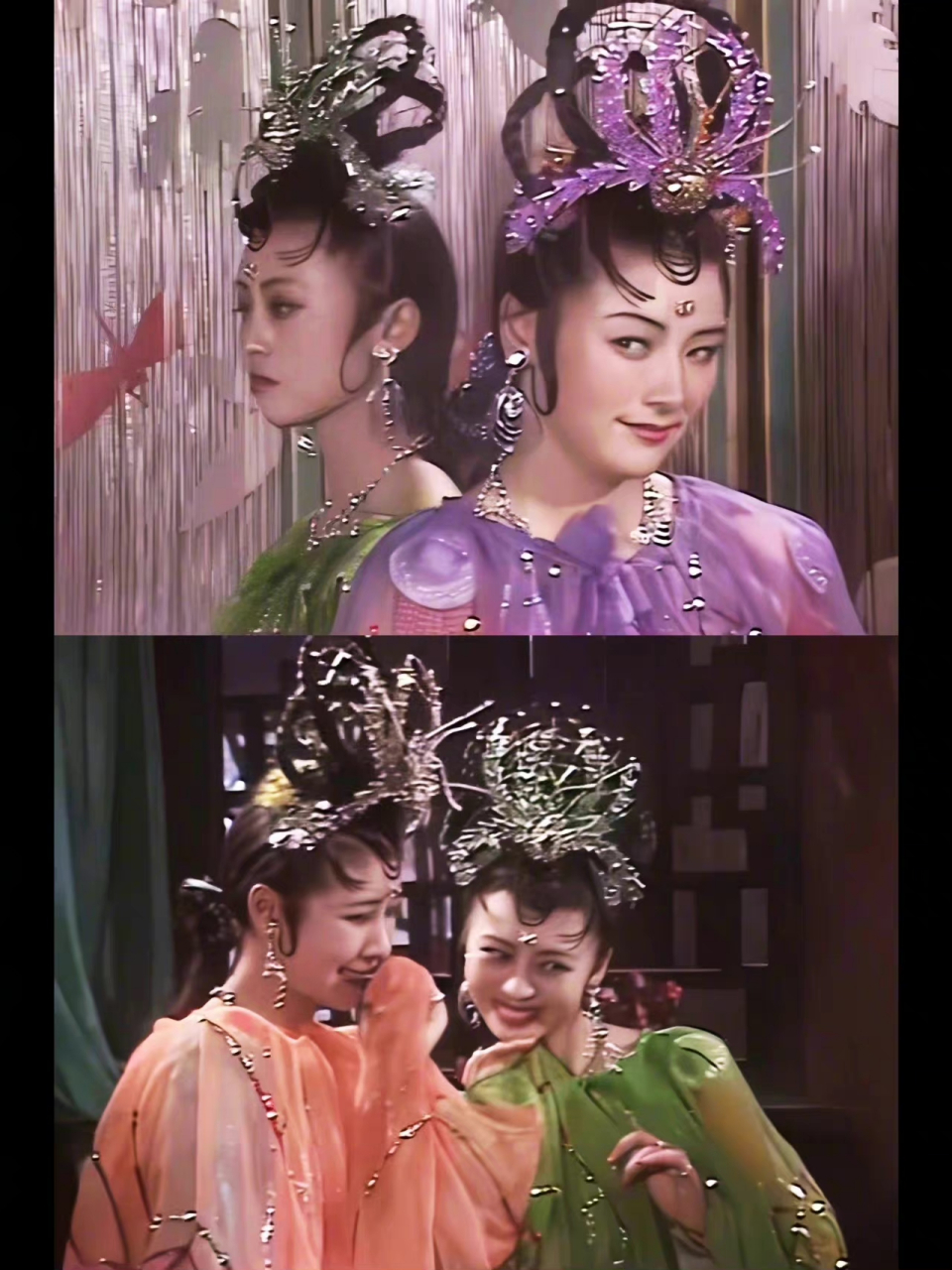 西游记# 里的蜘蛛精女团,以前的女演员真的美得好有辨识度.