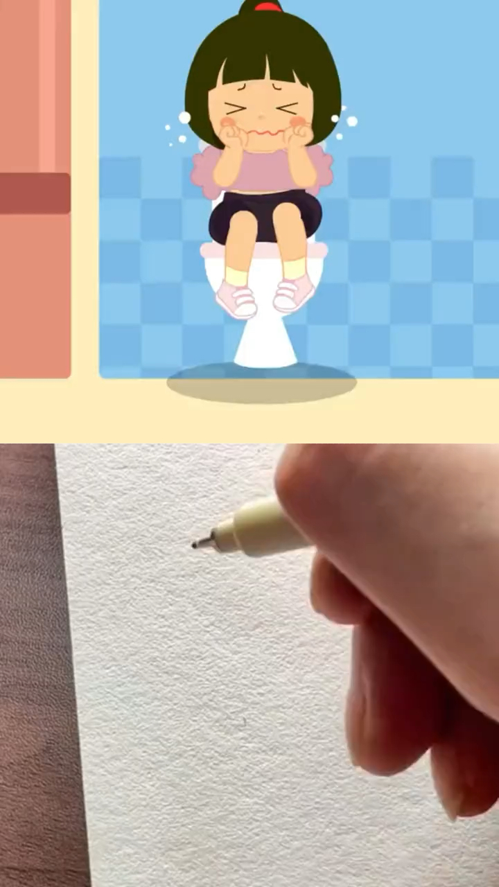 跟着动画片学画画,来看看臭便便怎么画