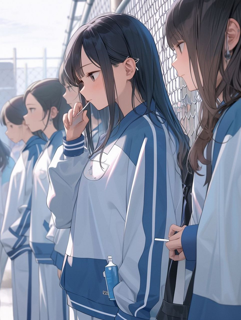 当年穿着校服的你是不是也这样扎堆的