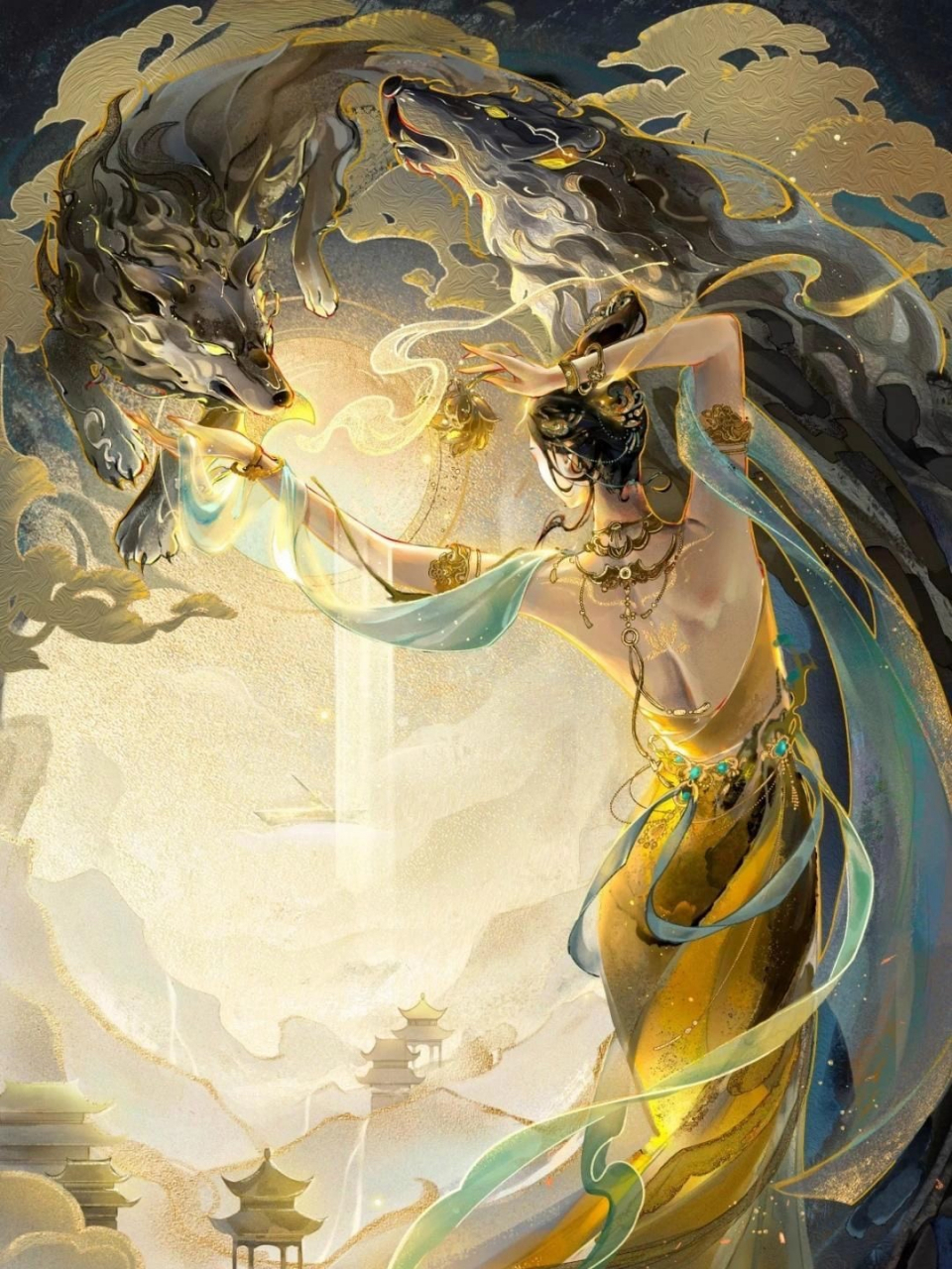 国风二十八星宿拟人|画师:四野吃鱼|||插画分享|插画师推荐|审美积累