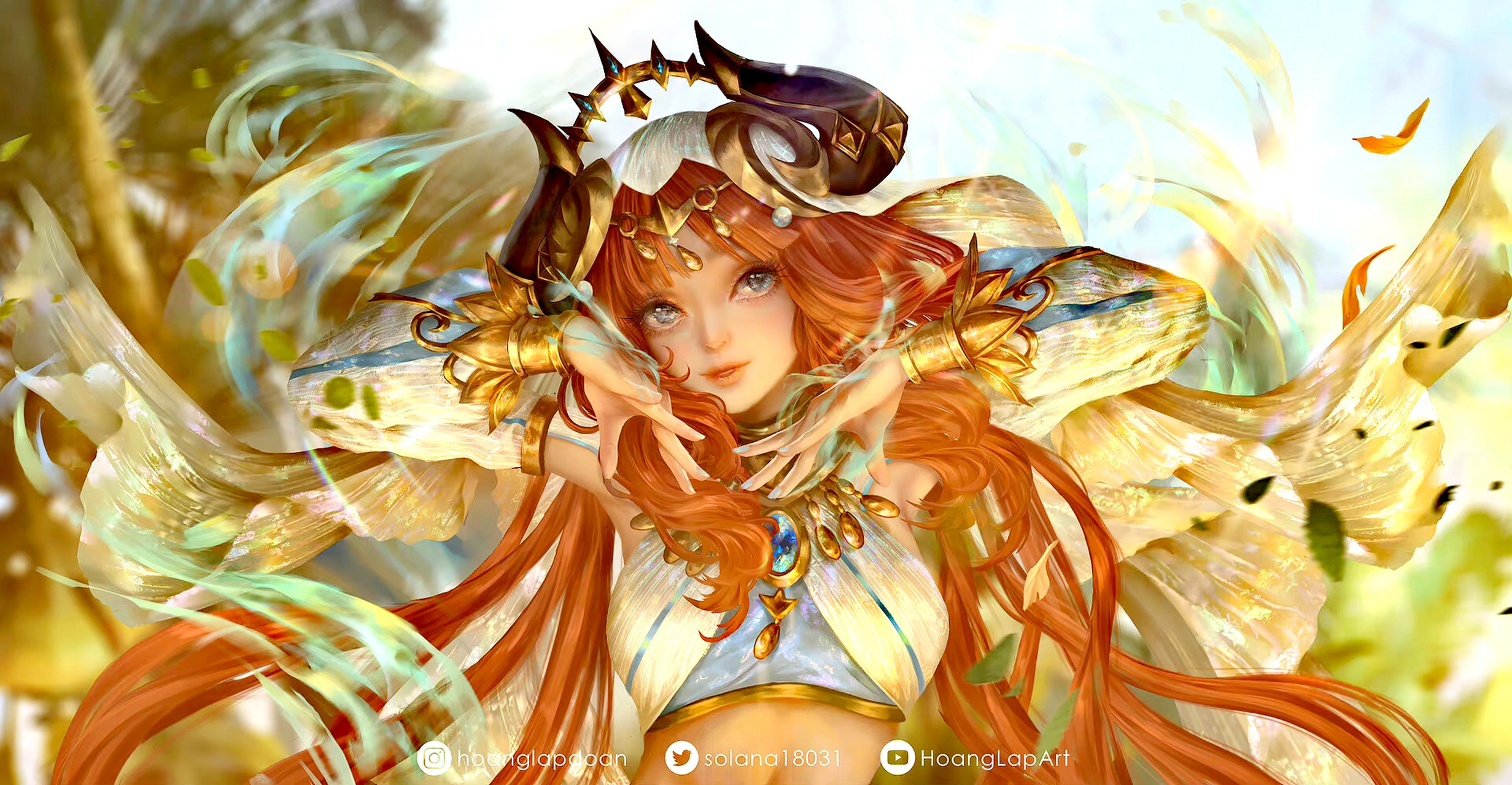 画师solan人物插画欣赏,奇幻,神性,精致华美. #动漫# #插画# #二次元