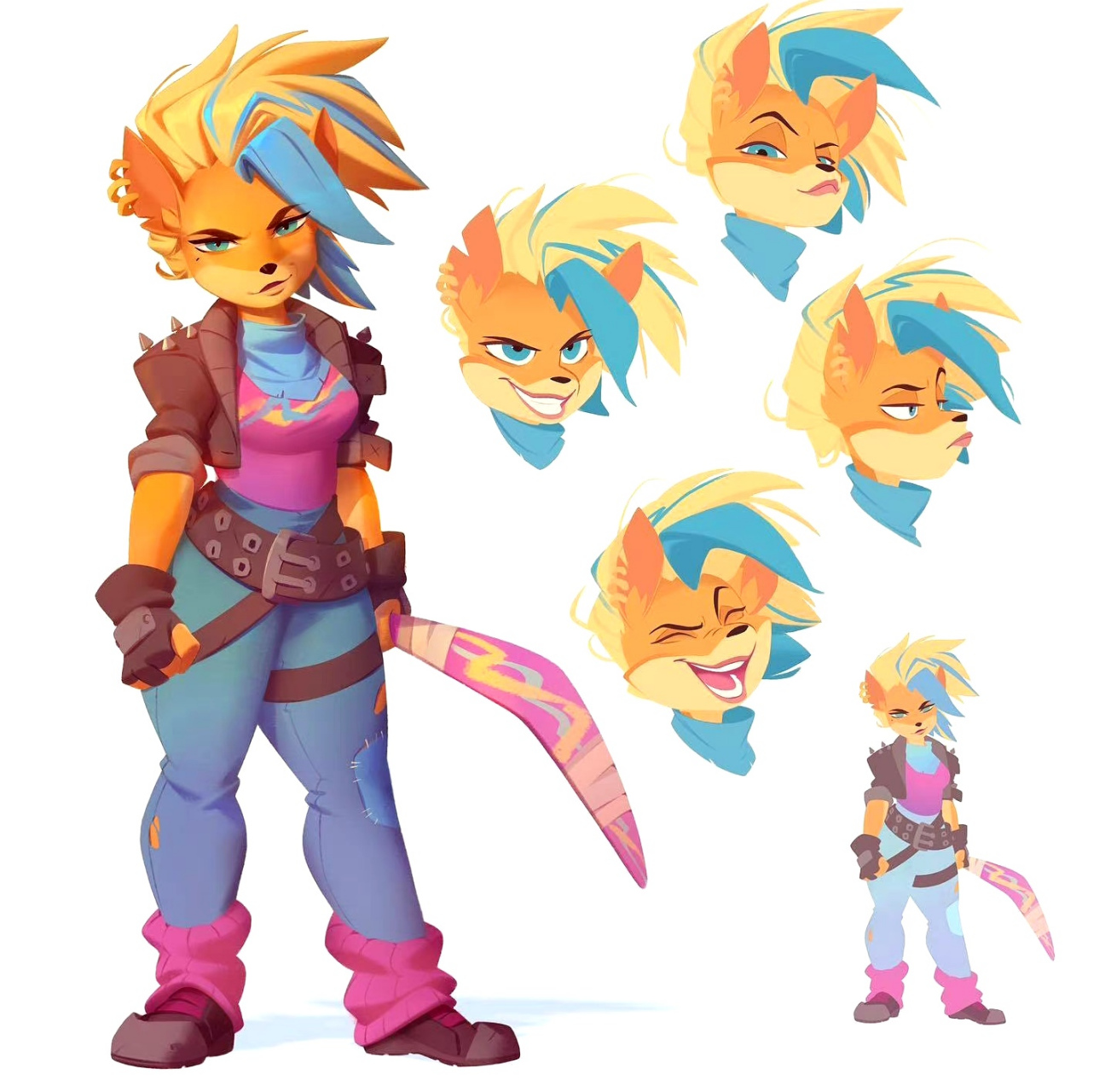 画师nicholas kole动漫角色设计欣赏,展现了一组动物拟人画面,人物