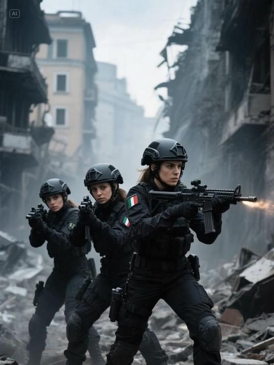 女子特战队在城市遭遇敌人