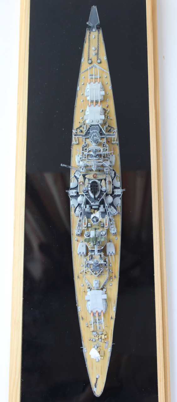 军模欣赏:贴吧迷友"德国雪绒"制作的1/700 格奈森瑙号战列巡洋舰.