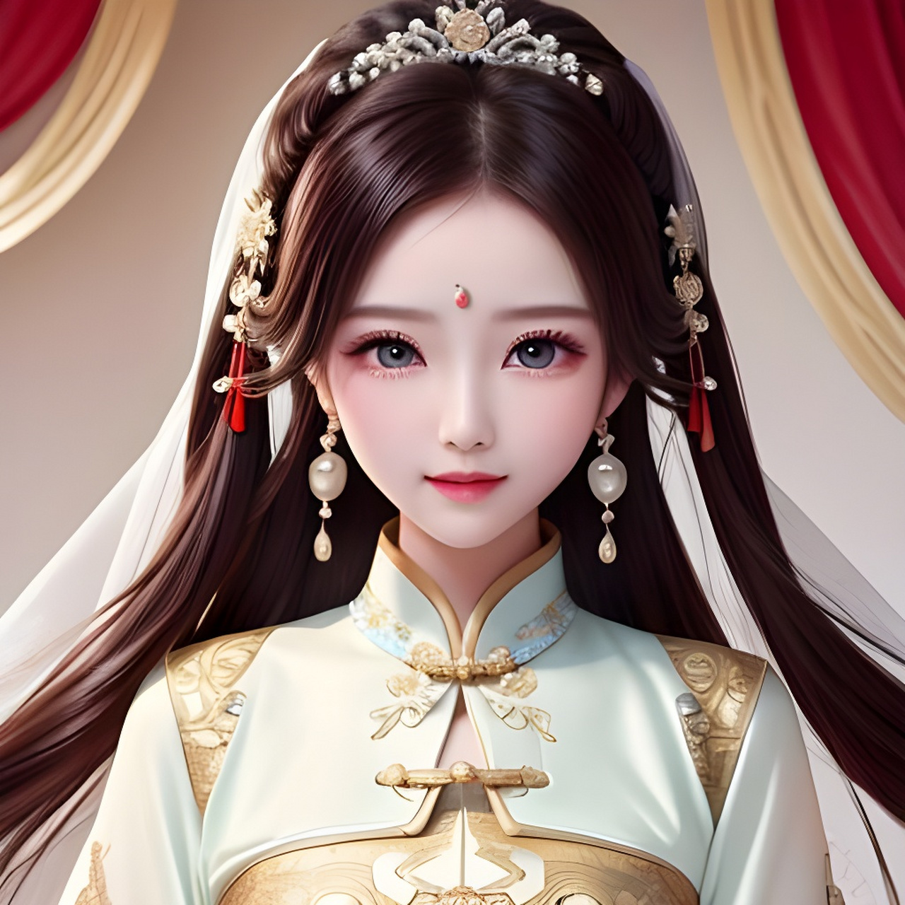 「古装 头纱」[比心][比心] #超潜力新人创作营#  #二次元美图# #ai