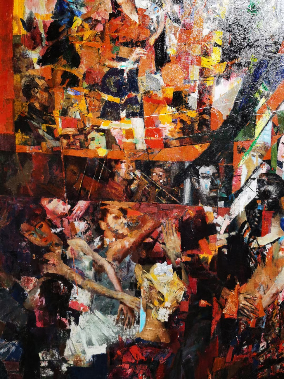 北京大观艺术# 合作艺术家#石齐# #石齐油画# 展览作品《北京露天