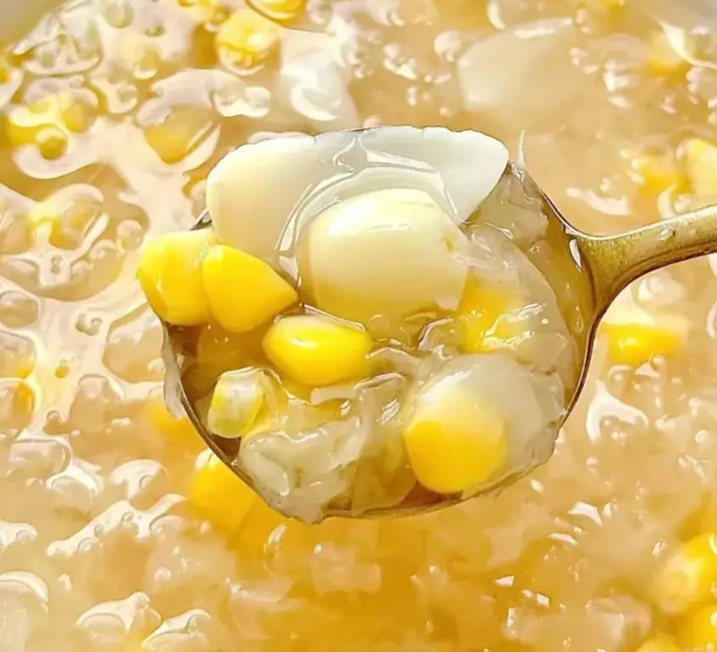 干银耳剪碎提前泡发放入锅中,莲子和百合清洗掉表面浮尘也放入锅中.