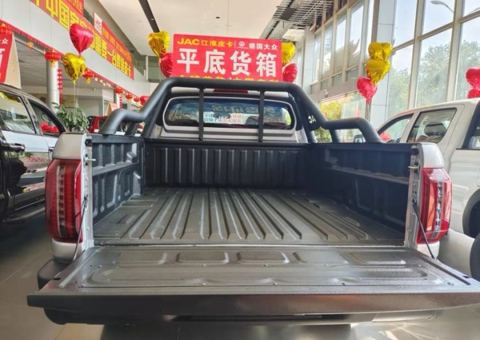 江淮悍途皮卡平底货箱来了