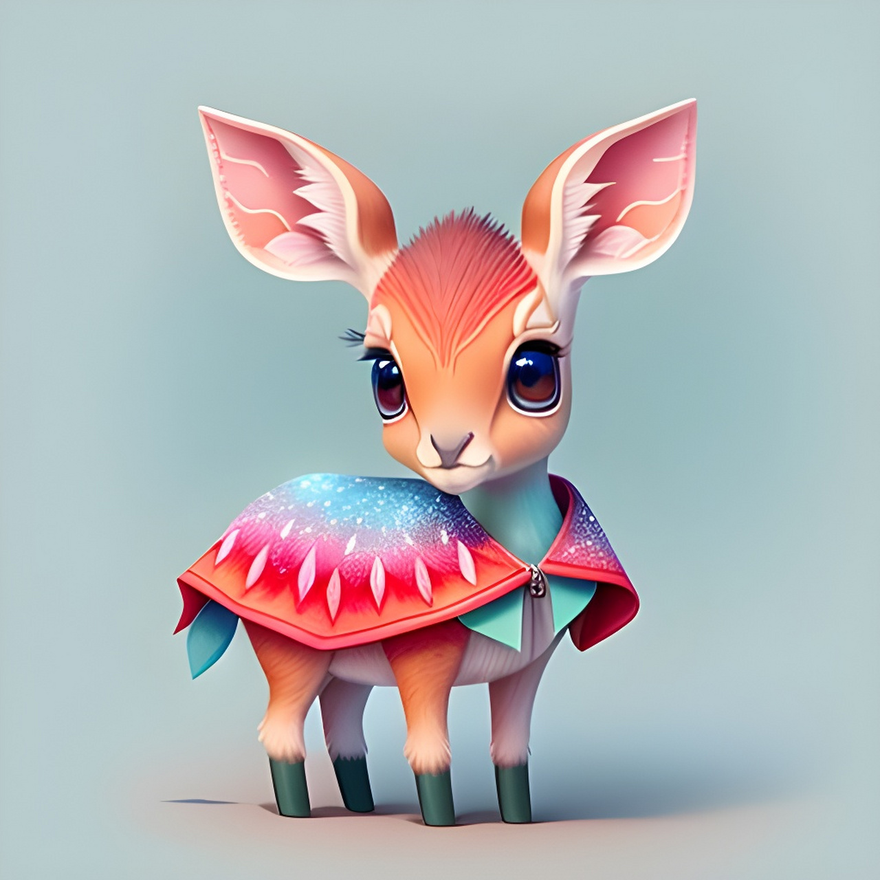 一只小鹿头像[比心][比心] #二次元美图#  #动物#  #百度ai绘图黑科技