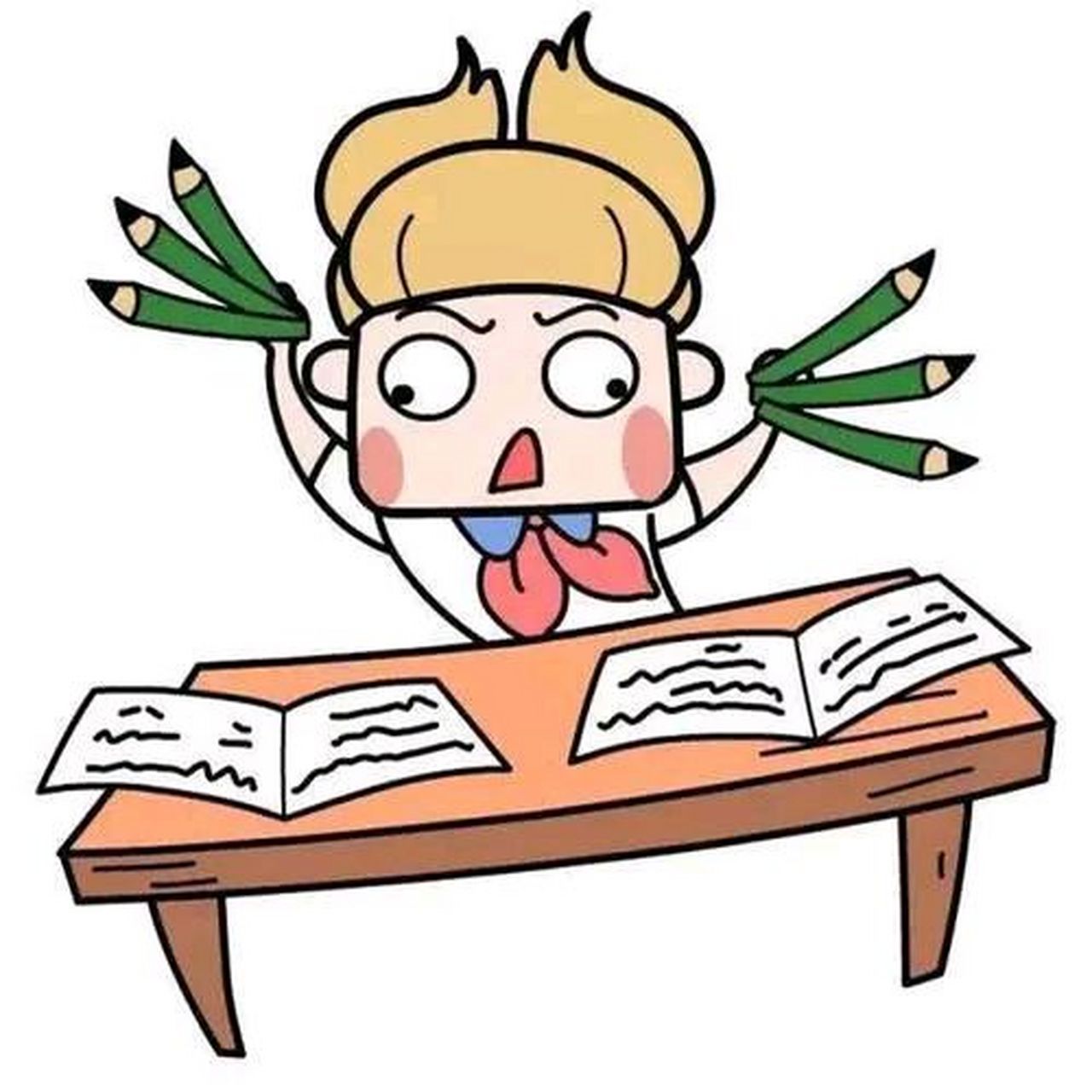 女儿今天晚上就要回学校上晚自习了,现在正在奋笔疾书地赶作业